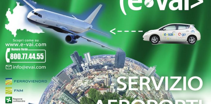 E-VAI: car-sharing elettrico presenta SERVIZIO AEROPORTI